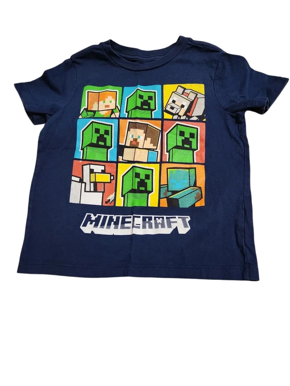 Minecraft Old Navy Graphic Tee with Colorful Character Grid